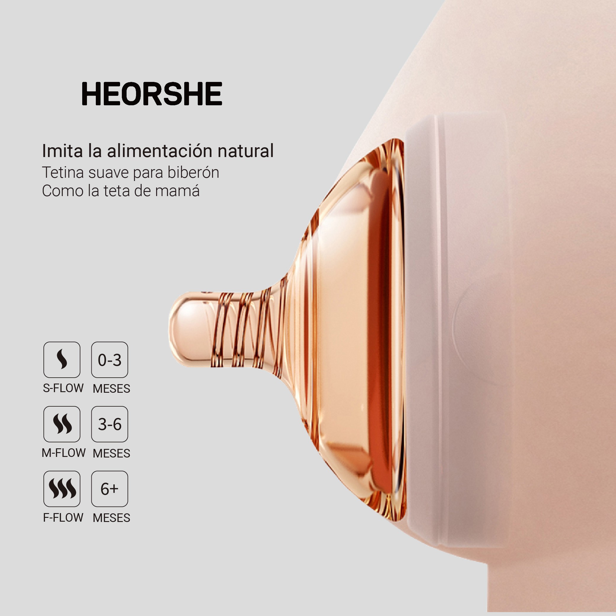 Tetina Anticólicos Airflex para Biberones de Silicona - Imagen 3