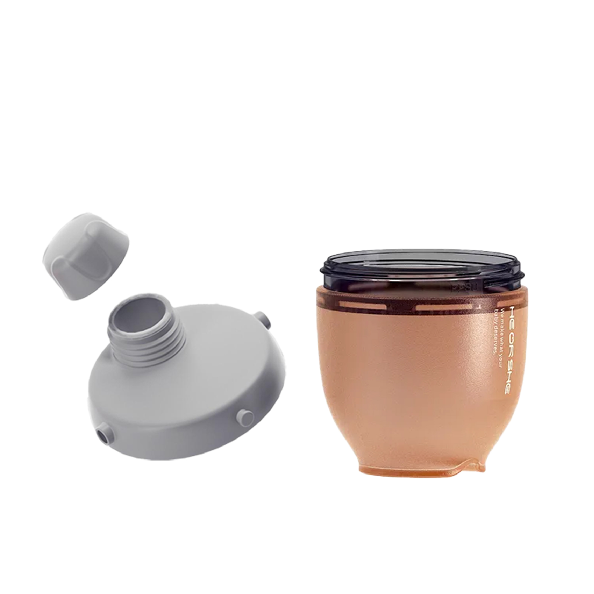 Tapa de silicona de grado alimenticio para Biberón anticólicos - Grey - Imagen 4